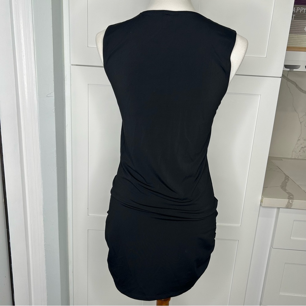 Planet by Lauren G Women’s Size 1(4-8) Black Sleeveless Ruched Side Jersey Top - Picture 5 of 9